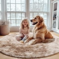 thumbnail image 4 of Shag Area Rugs for Living Room 7'(Round), Soft and Fluffy Shaggy Carpet for Pets, Machine Washable Floor Rugs for Living room, 4 of 9