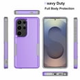 thumbnail image 3 of For Samsung Galaxy S25 Plus Case, Njjex Shockproof Heavy Duty Rugged Dual Layer Cover with Military Grade Protection, Non-Slip Textured Bumper - Purple, 3 of 7
