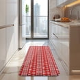 thumbnail image 4 of Red Christmas Folk Pattern Kitchen Rug Mat,Kitchen Runner Rugs Non Skid Washable,Decorative Kitchen Floor Mats for Kitchen,Sink,Laundry,17"x47.2", 4 of 7