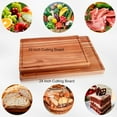 thumbnail image 6 of 20x15 Inch Acacia Cutting Board for Kitchen, Large Wooden Cutting Board Easy Storage Wooden Chopping Boards Reversible with Juice Groove, 6 of 6