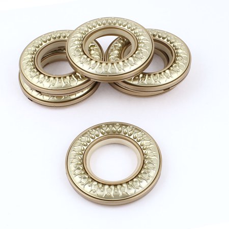 Home Windows Round Curtain Rings Brown 40mm Inner Dia 6 Pcs