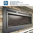 thumbnail image 3 of The Sideline Steel Mesh Screen Non Reflective 80047 60" Recessed Electric Fireplace, 3 of 8