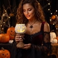 thumbnail image 5 of Rustic White Pumpkin Tealight Candle Holder Set, Farmhouse Halloween Pumpkin Tea Light Candle Holders Decor, Fall Tables Centerpieces for Thanksgiving & Halloween Party, 6.7", 5 of 8