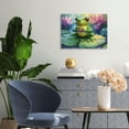 thumbnail image 4 of ZFLMY Frog Lily Pad Rainbow Art Modern Canvas Print Wall Decor 20x16in, 4 of 6