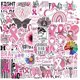 thumbnail image 1 of 50PCS Pink Ribbon Stickers Breast Cancer Awareness Waterproof Vinyl Decals for Water Bottles Laptop Luggage Cup Computer Mobile Phone (Pink Ribbon), 1 of 4