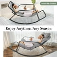 thumbnail image 3 of RADIATA Rocking Lounge Chair with Footrest & Cushion – Indoor Recliner, Comfortable Rocker Chair for Relaxation, Reading,400 lbs Capacity, Light Grey, 3 of 13