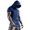 C-Navy161, variant on Rggeeun Men Tshirts Solid Color Short Sleeve Loose Hooded Comfortable Athletic Top For Running Training Fitness,Blue,L