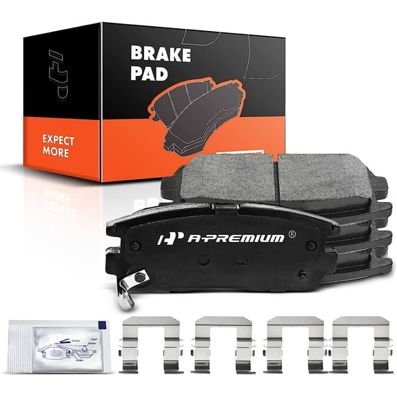 A-Premium Rear Ceramic Disc Brake Pads Set Compatible with Select Chevy, GMC, Pontiac, Saturn and Suzuki Models - Captiva Sport 2012-2015, Equinox 2007-2017, Terrain 2010-2017, Torrent, Vue, XL-7