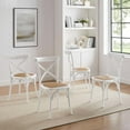 thumbnail image 3 of Modway Gear Dining Side Chair Set of 4 in White, 3 of 10