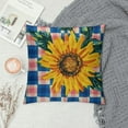 thumbnail image 2 of Nawypu  Throw Pillow Covers Sunflower Buffalo Grid Truck Rustic Farmhouse Decorative Square Cushion Covers for Couch Sofa Living Room Outdoor Party,, 2 of 5