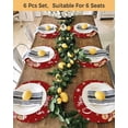 thumbnail image 4 of 15 Inch Round Placemats Set of 4, Gingerbread Red Non Slip Heat Insulation PP Table Mats, Christmas Winter Snowflake Washable Place Mats for Kitchen Dining Party Table Decor, 4 of 7