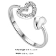 thumbnail image 2 of unbranded 2Ud Anillo Ajustable Plateado En Para Mujer, 2 of 8