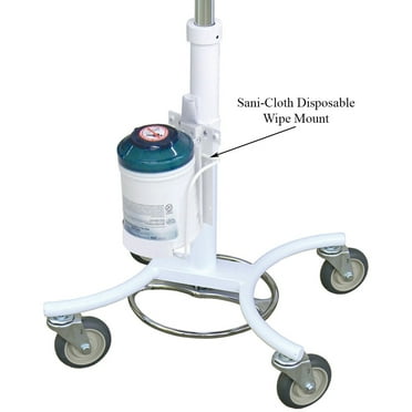 1.5" Diameter Pole Mountable Sanitizer Cloth Disposable Wipe Holder