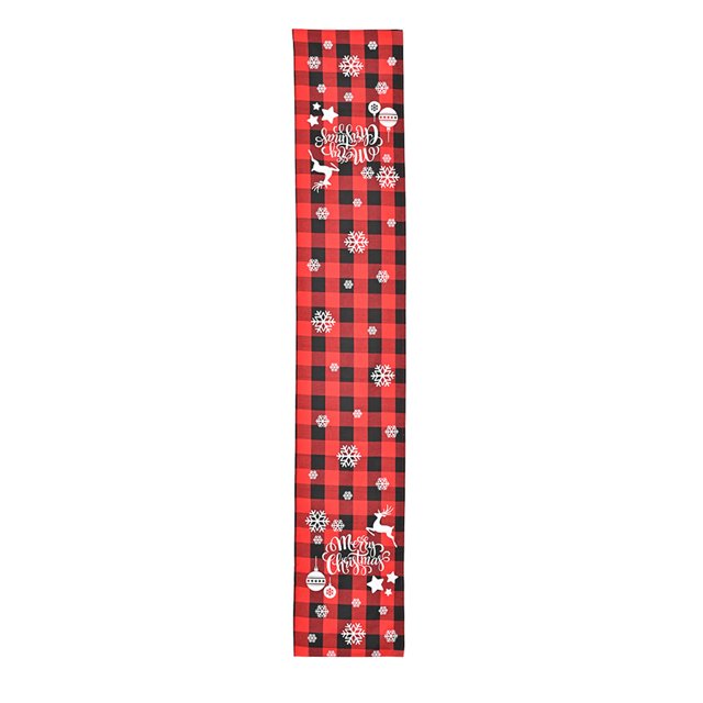 Toystoory Camino de de Navidad, manteles a cuadros rojos lavables, Mantel Individual rectangular impreso, cocina, cumpleaños, hogar, decoraciones Kits de decoración para fiestas bola de navidad Toystoory HA068907-04
