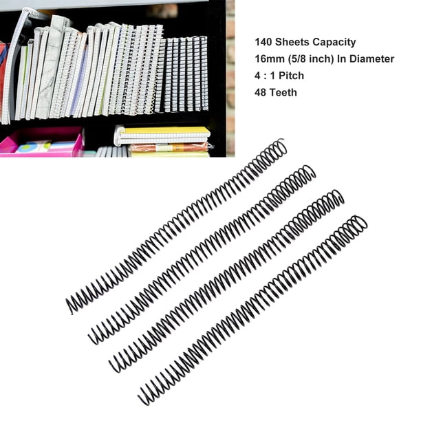 5 8 inch comb binder spine Binditek Plastic Binding Spines, 5/8 Inch, 19 Ring, Black, 100 Pack The right binding spines ensure your finished document is both fully functional and long lasting Yajisi 100PCS Spiral Binding Coils