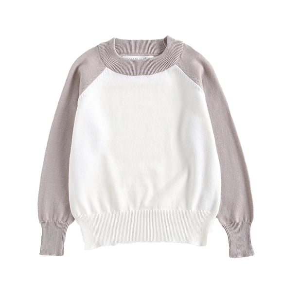 YTDSCS Chandails Tricotés à Manches Longues pour Tout-Petits Filles Garçons Chandail en Molleton Chaud Automne Hiver Col Rond Bas Tricoté pour Enfants 12 Mois-7 Ans