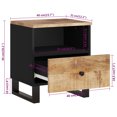 thumbnail image 4 of vidaXL Bedside Cabinet Solid Wood Mango&Engineered Wood, 4 of 5
