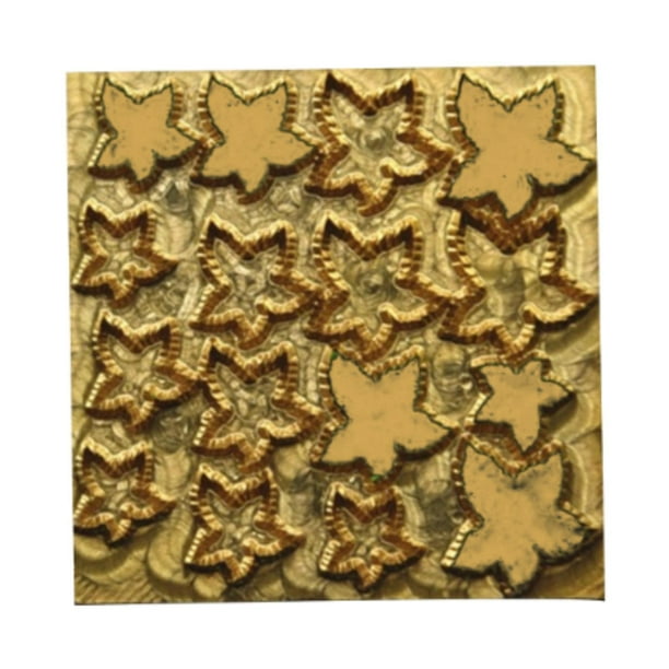 Plantillas de relieve para modelos de arcilla en miniatura, formas de plantas, troqueles de corte DIY E