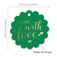 thumbnail image 6 of Inkdotpot Pack Of 50 Made With Love Wedding Favor Paper Tags Craft Real Gold Foil Hang Tags, 6 of 6