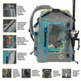 thumbnail image 3 of Terrain™ Adventure Waterproof Sling Pack, Storm Gray & Realtree® MAKO Aqua Blue, 3 of 12