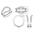 thumbnail image 4 of Dazzlingrock Collection 1.00 Carat (ctw) Round Lab Grown White Diamond Ladies Wedding Band Guard Ring 1 CT, 925 Sterling Silver, Size 7, 4 of 6