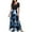 Blue, variant on Womens Dress Floral Print Round Neck Spring Dress Loose Casual Short Sleeve Maxi Boho ress