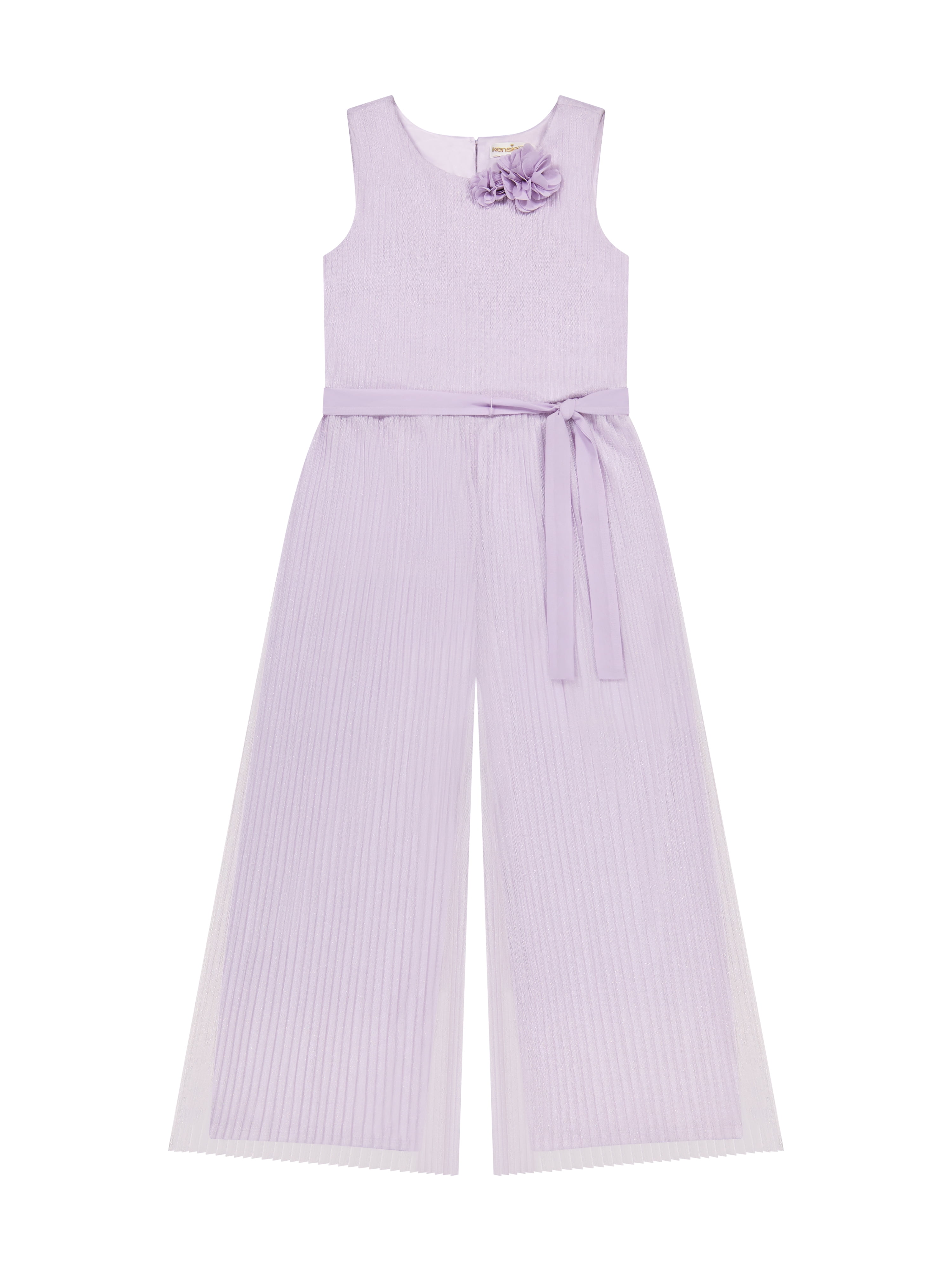 Kensie Girl Sleeveless Pleated Lurex Mesh Jumpsuit, Sizes 4-16