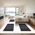 thumbnail image 3 of ODIKA 2'x3' Machine Washable Non-Slip Area Rug, Geometric Black High Traffic Rug, Black, 1046393, 3 of 7