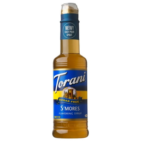 Torani Sugar Free S’mores Syrup, Zero Calorie, Authentic Coffeehouse Bottled Syrup, 12.7 oz