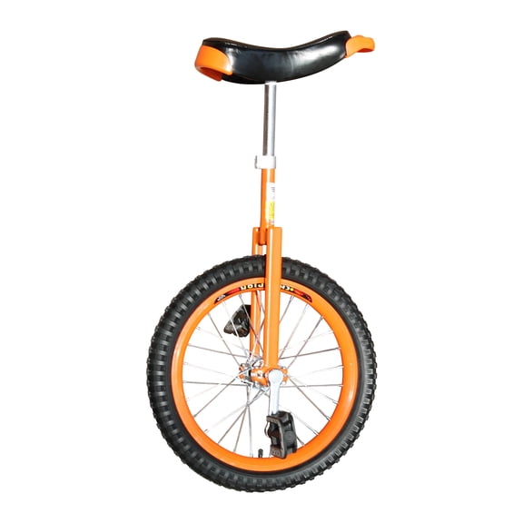 Unifly 20" Freestyle Unicycle - [C] Frame, Tubular Oval Steel, Complete Set, Wide Double Aluminum Wheel [Orange]