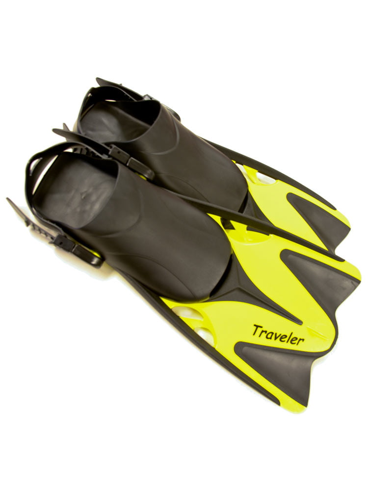 Francis Emotion Fins Flippers Blue Yellow Scuba Snorkel 34/35 40/41 44/45 46/47 
