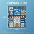 thumbnail image 5 of Grandpa Gifts, Gifts for Grandpa from Grandkids, Gifts for Grandpa from Granddaughter Grandson, Best Grandpa Gift, Grandpa gifts Blanket 60"X 50", Gifts for Grandpa Birthday Thanksgiving Day, 5 of 5