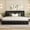 Black, variant on Harper & Bright Designs Low Velvet Platform Bed Queen Size with Headboard, Queen Upholstered Wingback Platform Bed with 2 Pillows and Slat Support for Bedroom, White