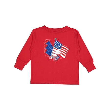 

Inktastic USA Flag Patriotic 4th of July Gift Toddler Boy or Toddler Girl Long Sleeve T-Shirt