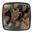 thumbnail image 1 of 4 Pcs Square Cabinet Handle Cupboard Knob Drawer Pulls Handle Boho Golden Sea Turtle Tortoise Drawer Knobs with Screws Furniture Decoration, 1 of 7