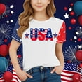 thumbnail image 2 of GERsome Boys Girls American Flag T-Shirts 4th of July Short Sleeve Crew Neck Patriotic Tops Unisex Kids Summer Graphic Tee, 3-4 Years, 2 of 4