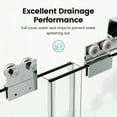 thumbnail image 3 of 56"-60"W x 70"H Semi-Frameless Double Sliding Shower Door, Bypass Shower Enclosure with 1/4" Thick Tempered Glass, Chrome Finish for Modern Bathroom, 3 of 9