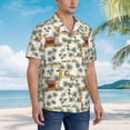 thumbnail image 2 of Lsque Hawaiian Style pattern Hawaiian Shirt for Men, Unisex Summer Beach Casual Short Sleeve Button Down Shirts-Small, 2 of 9