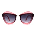 thumbnail image 2 of Womens Angry Eyebrow Line Exposed Lens Cat Eye Sunglasses Red Smoke, 2 of 4