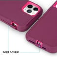 thumbnail image 5 of Case for iPhone 11 Pro, Rugged Durable Defender Heavy Duty 3 in 1 Shockproof Bumper Full Body Protective Cover Phone Case for iPhone 11Pro 5.8'' Display (Wine), 5 of 8