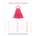 thumbnail image 2 of 5T Baby Girls Dress 6Y Girls Sleeveless Dress Heart Print Little Girls Summer Floral Dress Suspender Dress Rose Red, 2 of 8