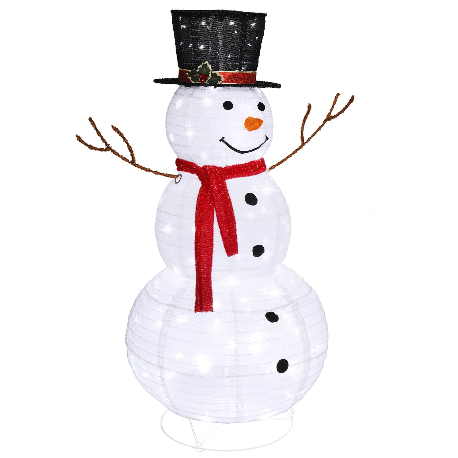 Snowman Snow Fleece Garden Snowman Decoration, 60*60*120cm 30.00V 3.60W White