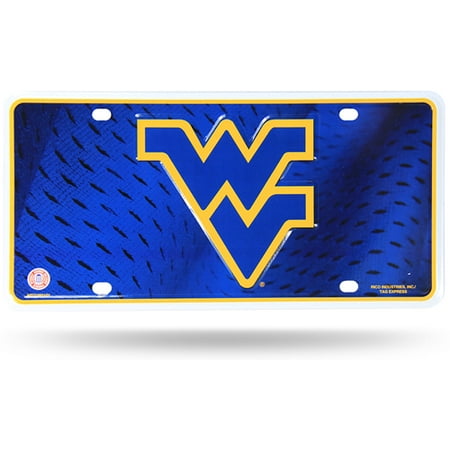NCAA West Virginia Mountaineers Metal License Plat