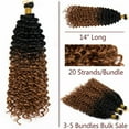 thumbnail image 4 of SEGO Jerry Curl Crochet Hair Bundles Marlybob Crochet Hair Kinky Curly Water Wave Crochet Hair Braids For Women Bohemian Curl Crochet Hair Extension Black to Light Auburn 3 Bundle, 4 of 6