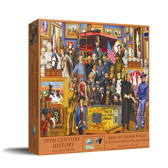 SUNSOUT INC - 19th Century History - 1000 pc Large Pieces Jigsaw Puzzle by Artist: Neal Taylor - Finished Size 27" x 35" - MPN# 61504