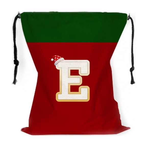 IPEWLEX Christmas Gift Bag with Drawstring Festive Polyester Reusable 1-Count 5.91 x 4.72 in