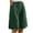 Mint Green, variant on Simua Women's Knee Length Shorts Wide Leg Elastic Pockets Solid Color Loose Bermuda Shorts for Women Culottes