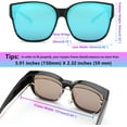 thumbnail image 3 of FEISEDY Women Men Polarized Fit Over Sunglasses Oversized Trendy Square Cat Eye Wear Over Glasses B2849, 3 of 11