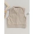 thumbnail image 3 of ZAXARRA Gilet en Velours Côtelé pour Bébé Garçon Automne Sans Manches Col à Revers, 3 of 8