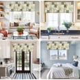 thumbnail image 5 of Spring Floral Farmhouse Short Window Curtain Valances, Yellow Flowers Botanical Patchwork Grid Bohemia Rod Pocket Kitchen Valances for Living Room Bedroom Bathroom Cafe 54" x 18", 5 of 8